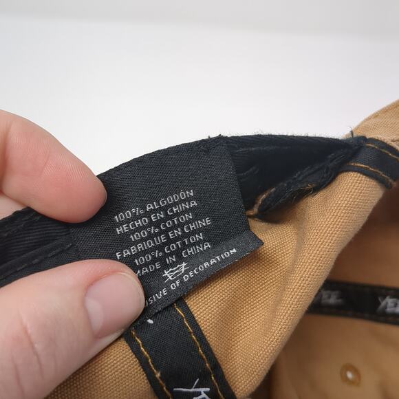 Yee Yee Logo Slideback Hat Brown One Size Adjustable Solid Embroidered - Picture 9 of 9